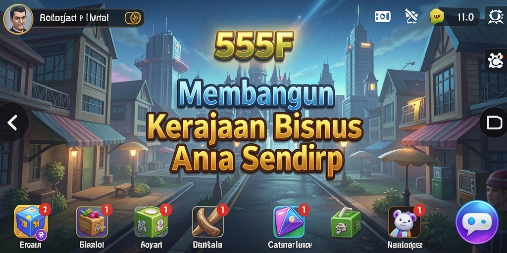 Tampilan gameplay yang dinamis dan menantang dalam 555F.