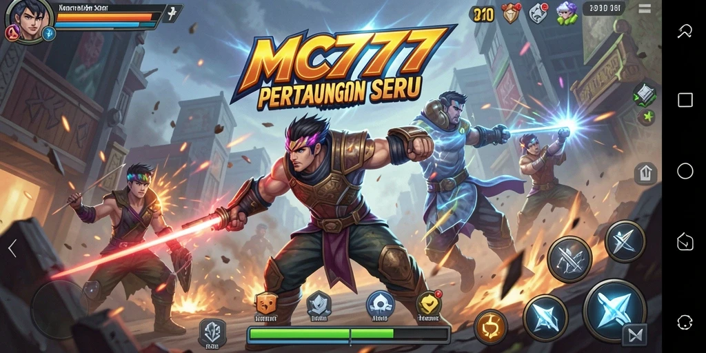 Tampilan pertarungan epik dalam game MC777 yang penuh aksi.