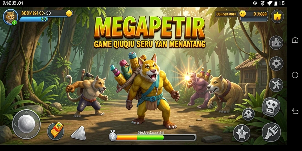 Tampilan gameplay QiuQiu dalam MEGAPETIR yang mendebarkan.