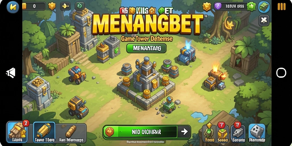 Gameplay seru MENANGBET dalam Tower Defense.