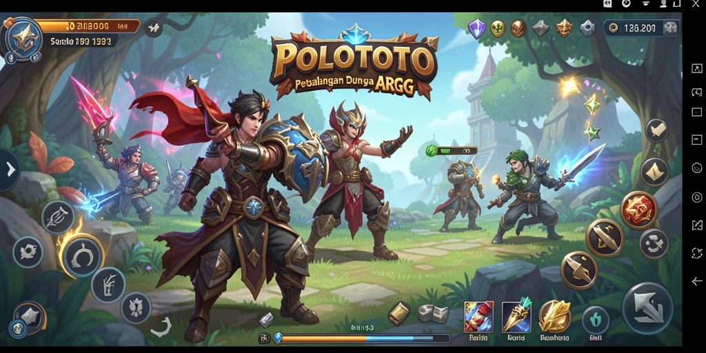 Tangkapan layar menunjukkan aksi mendebarkan di POLOTOTO dengan pertarungan intens.