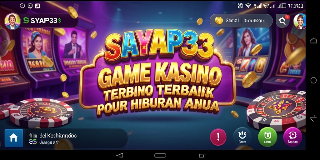 Tampilan utama gameplay Kasino SAYAP33 yang mengasyikkan.