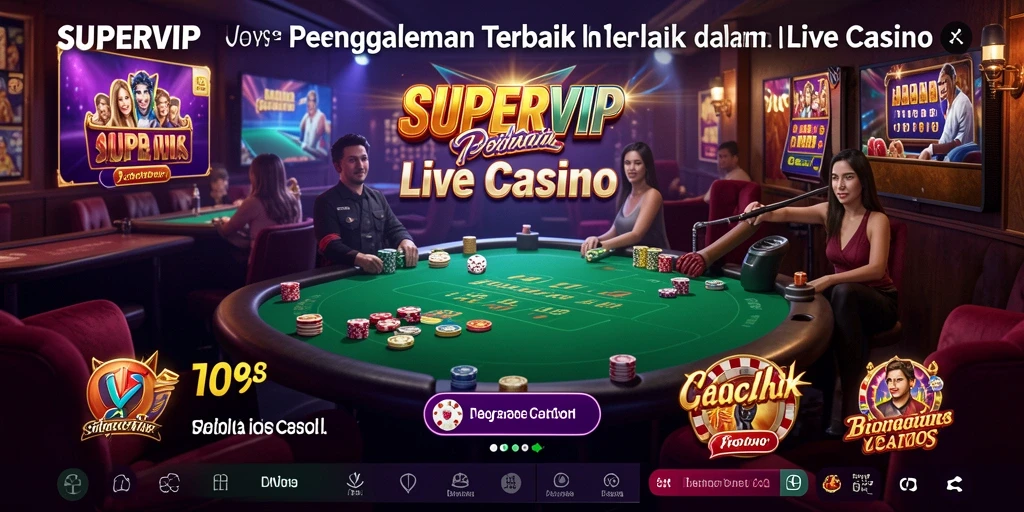 Tampilan menarik dari gameplay Live Casino di SUPERVIP.