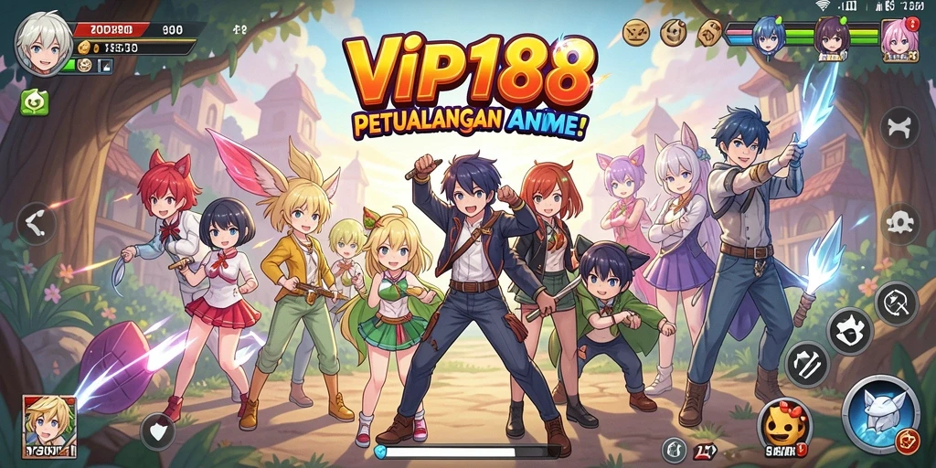 Tampilan gameplay yang penuh warna dan karakter menarik.