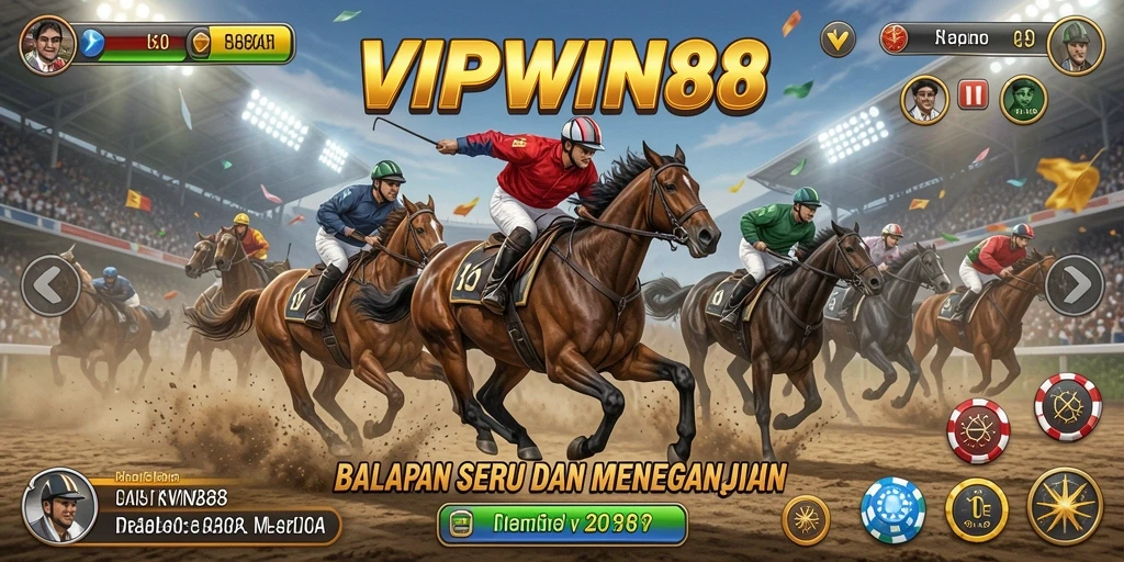 Tampilan gameplay intens dalam balapan yang mendebarkan.