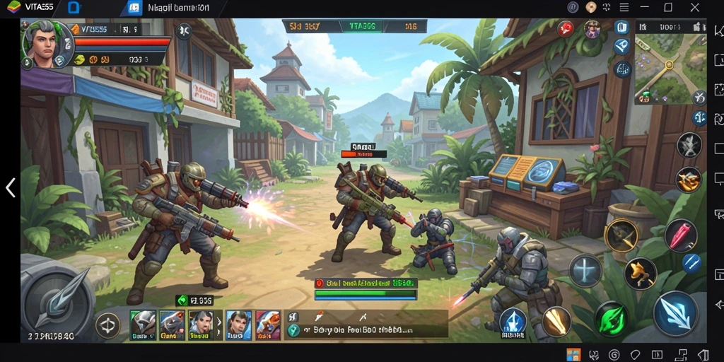 Tampilan gameplay VITA555 yang menegangkan dan strategis.