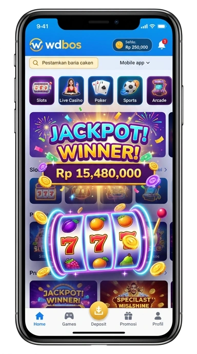 Tampilan antarmuka pengguna aplikasi wdbos yang sederhana dan intuitif.